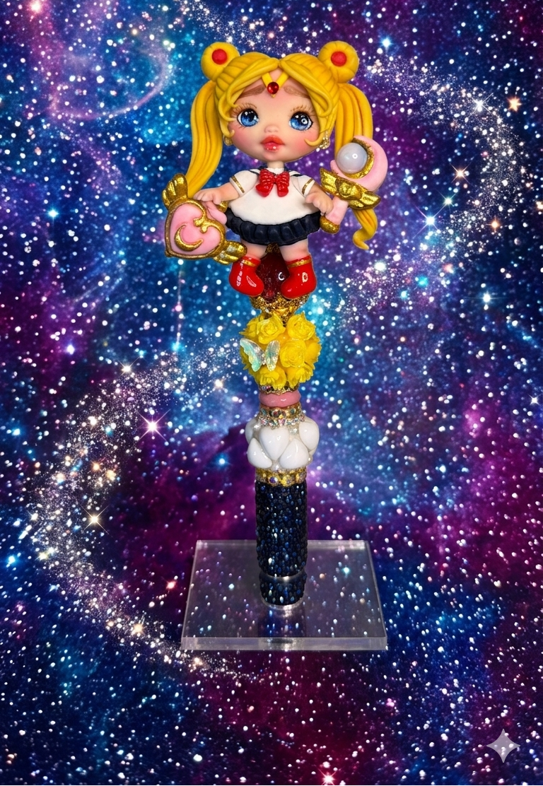 Galaxy Girl Clay Pen