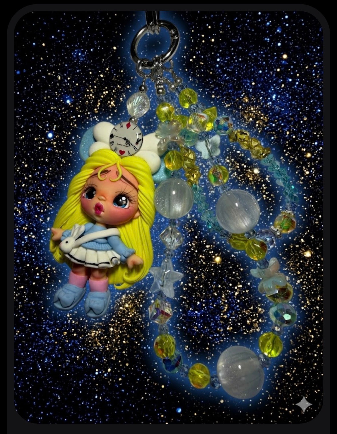 Alice in Wonderland Clay Key Chain