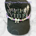 Purple Bow Hat Charm